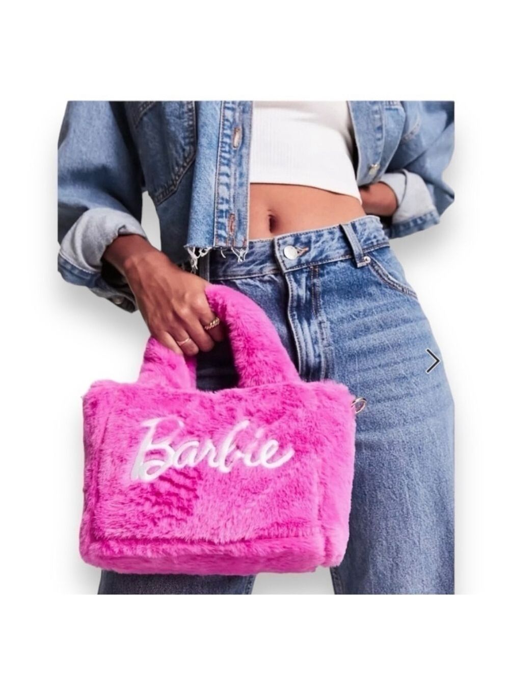 Barbie & Skinnydip London Collaboration Pink Furry Crossbody RARE Purse Bag - Picture 3 of 14